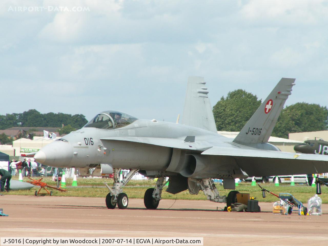 J-5016, 2001 McDonnell Douglas F/A-18C Hornet C/N 1363, F/A-18C/Swiss AF/RIAT Fairford