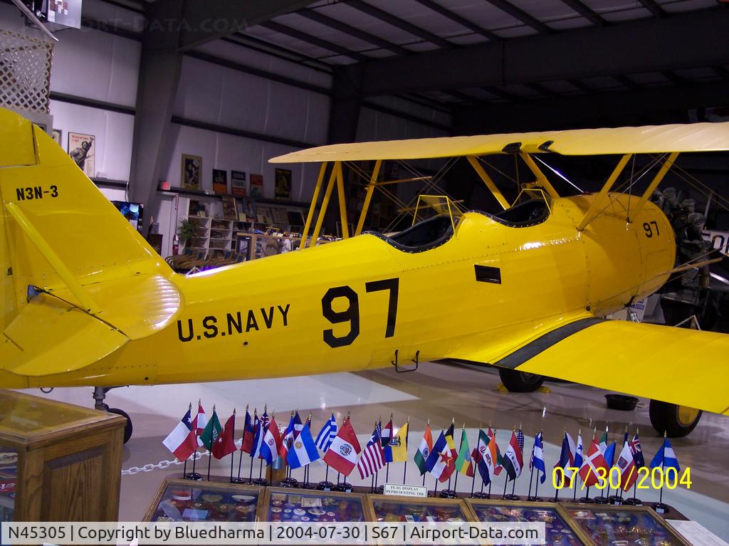 N45305, 1940 Naval Aircraft Factory N3N-3 C/N 1918, On display at the Warhawk Air Museum Nampa,ID