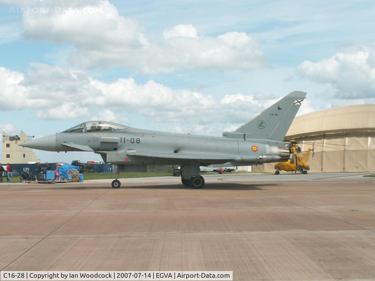 C16-28, Eurofighter EF-2000 Typhoon S C/N SS008, Eurofighter Tifon/Escuadron 113-Ala 11/Spanish AF/RIAT Fairford