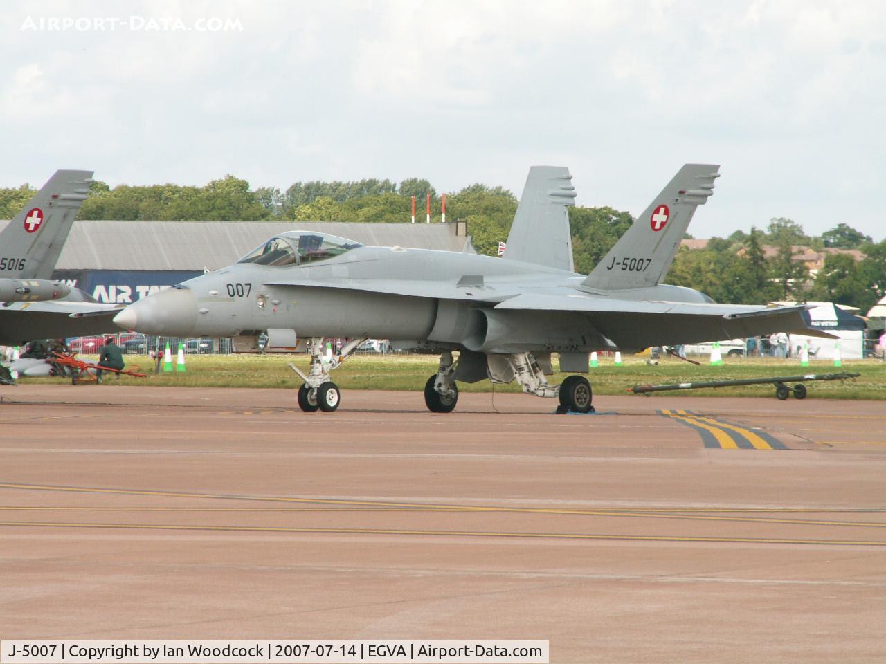 J-5007, McDonnell Douglas F/A-18C Hornet C/N 1335/SFC007, F/A-18C/Swiss AF/RIAT Fairford
