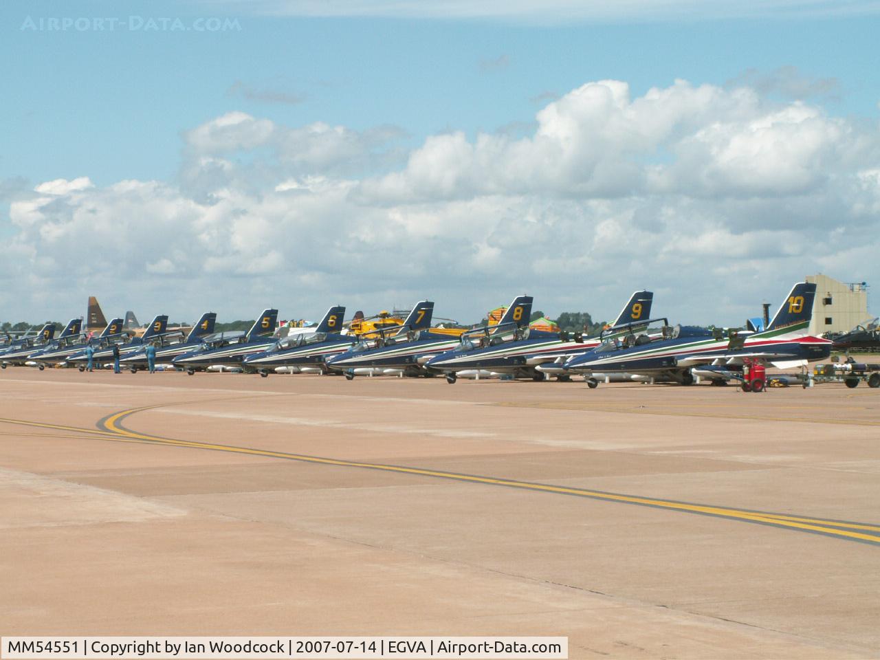 MM54551, Aermacchi MB-339PAN C/N 6772/167/AD018, MB-339A/Frecce Tricolri (0)/RIAT Fairford (Heads the line up)