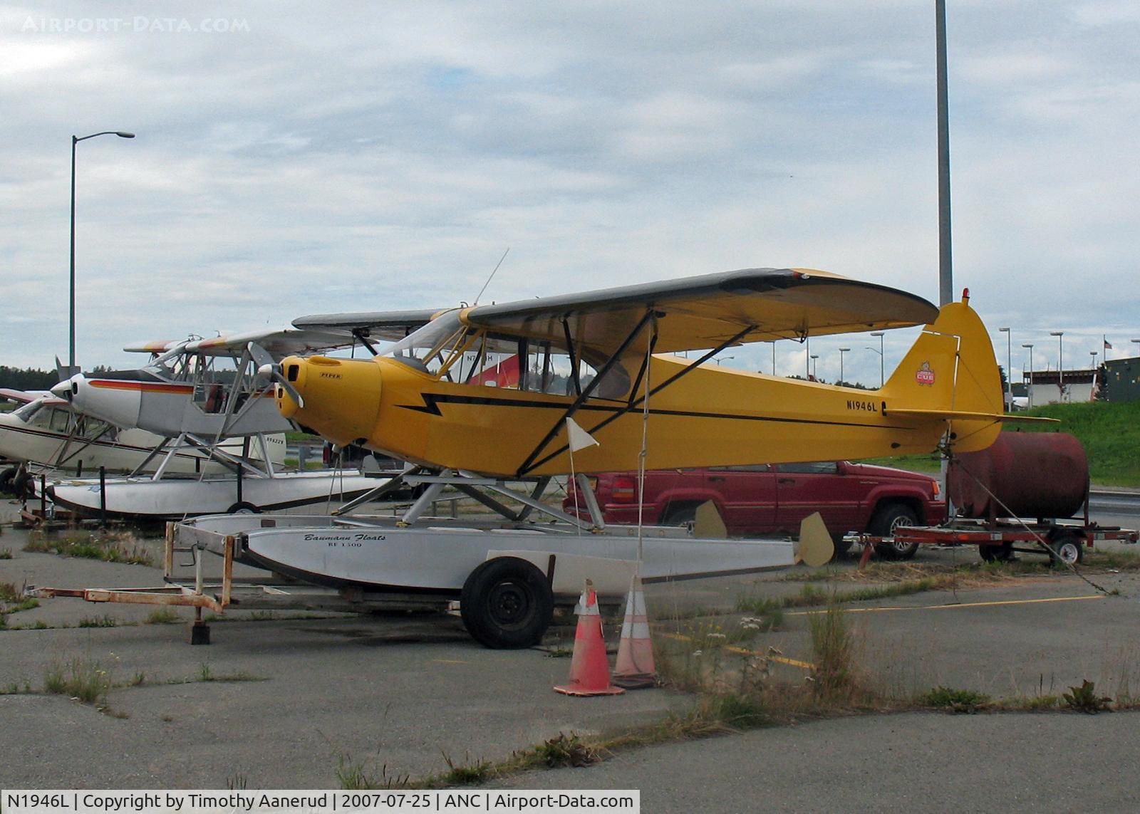 N1946L, 1946 Piper J3C-65 Cub Cub C/N 16139, General Aviation Parking area at Anchorage International