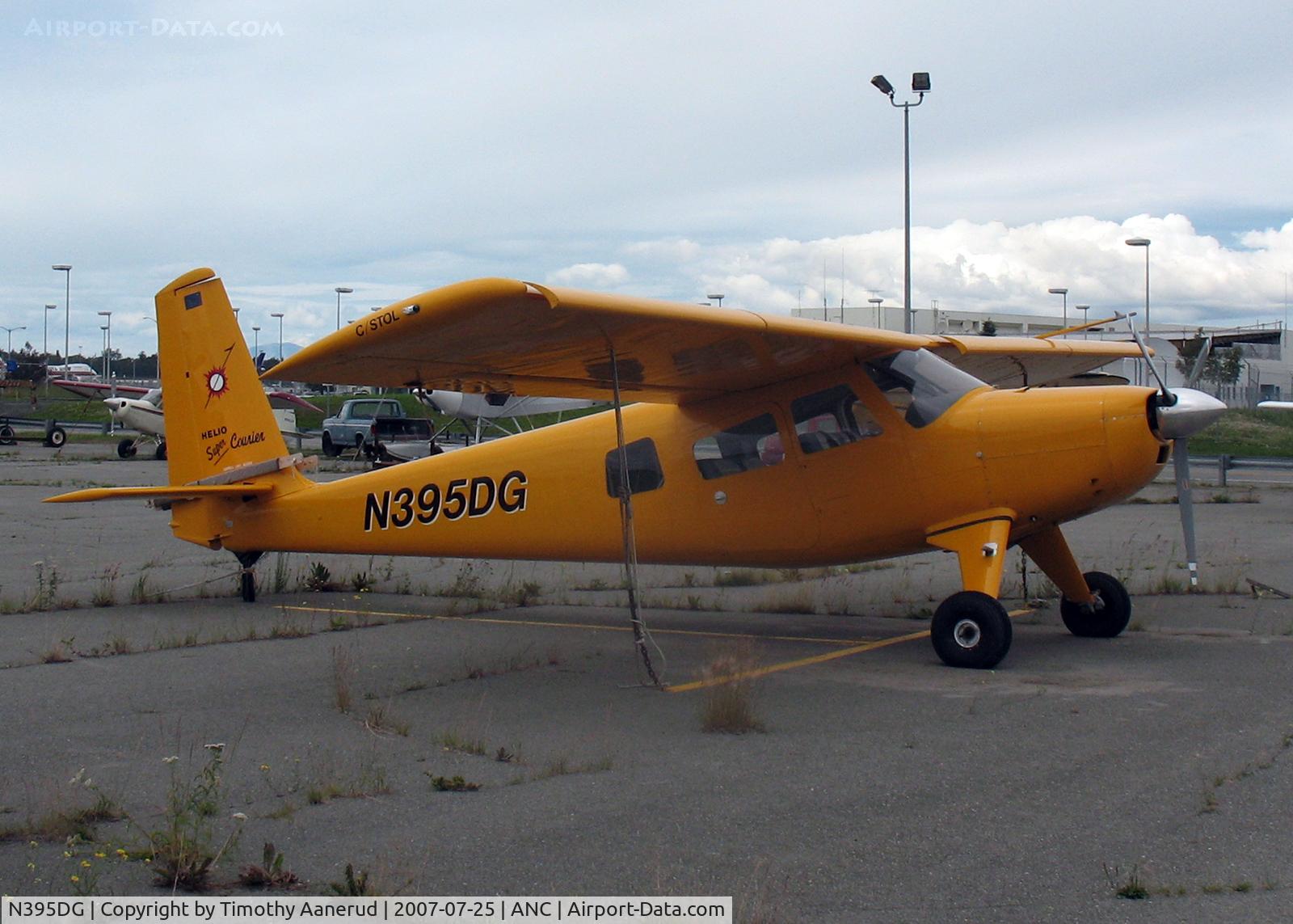 N395DG, 1959 Helio H-395 Super Courier C/N 511, General Aviation Parking area at Anchorage International