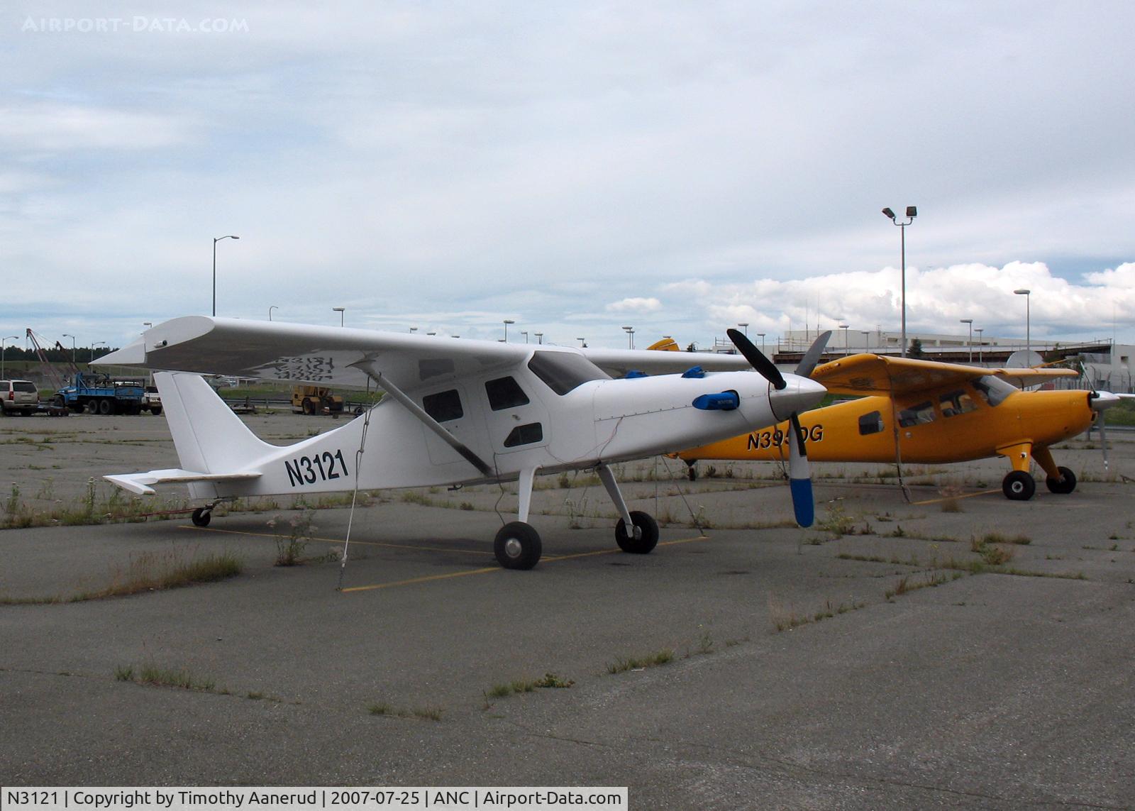 N3121, 2002 Aerocomp Comp Air 7SLX C/N 017273, General Aviation Parking area at Anchorage International