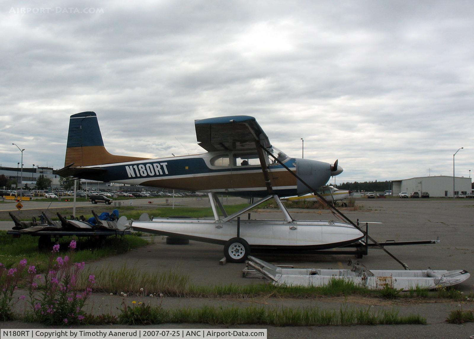 N180RT, 1958 Cessna 180A C/N 50288, General Aviation Parking area at Anchorage International