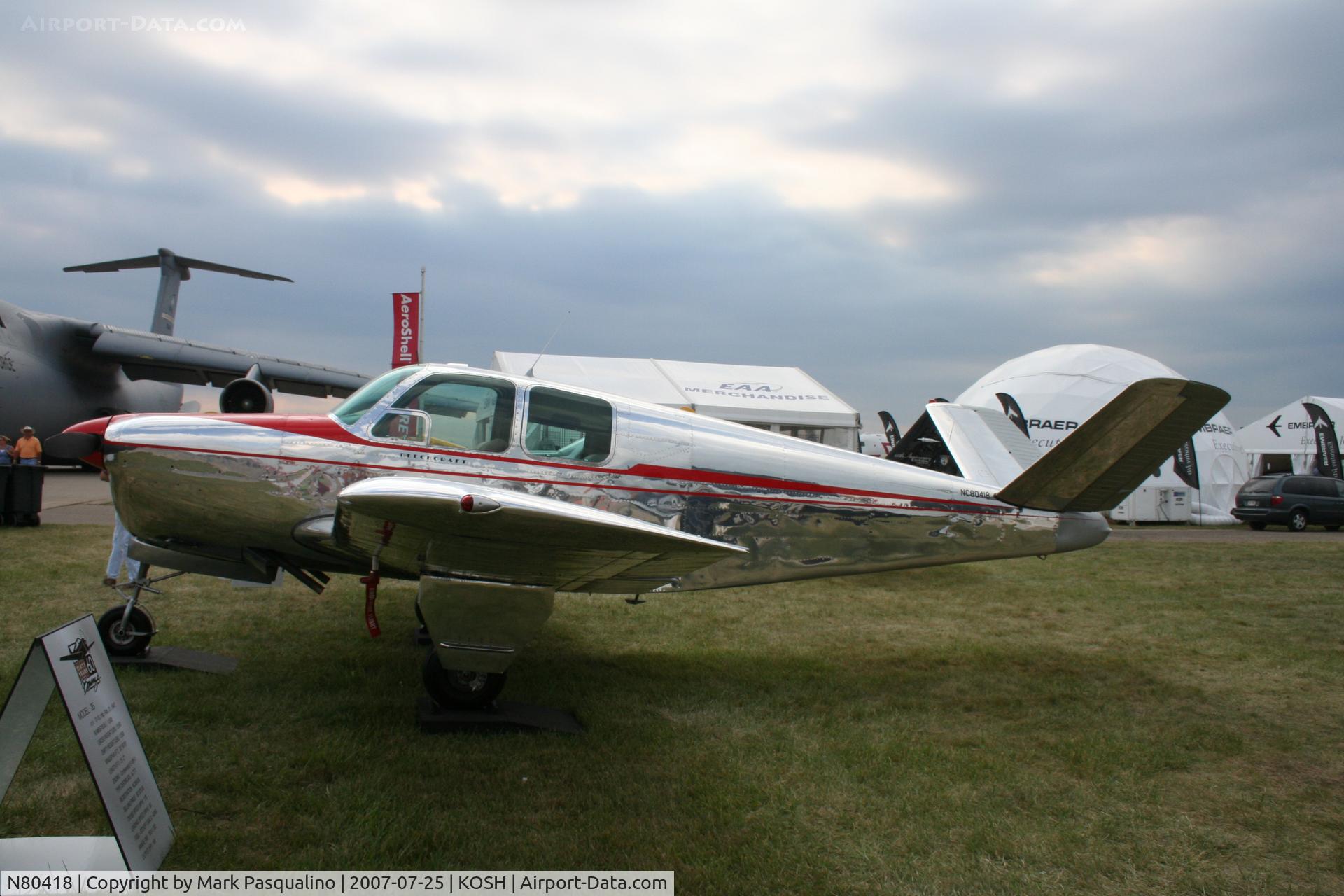 N80418, 1947 Beech 35 Bonanza C/N D-18, Beech 35