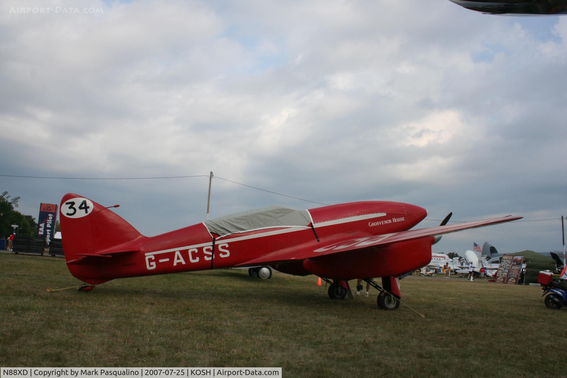 N88XD, 1993 De Havilland DH-88 Comet Replica C/N T-7, DH 88 Comet