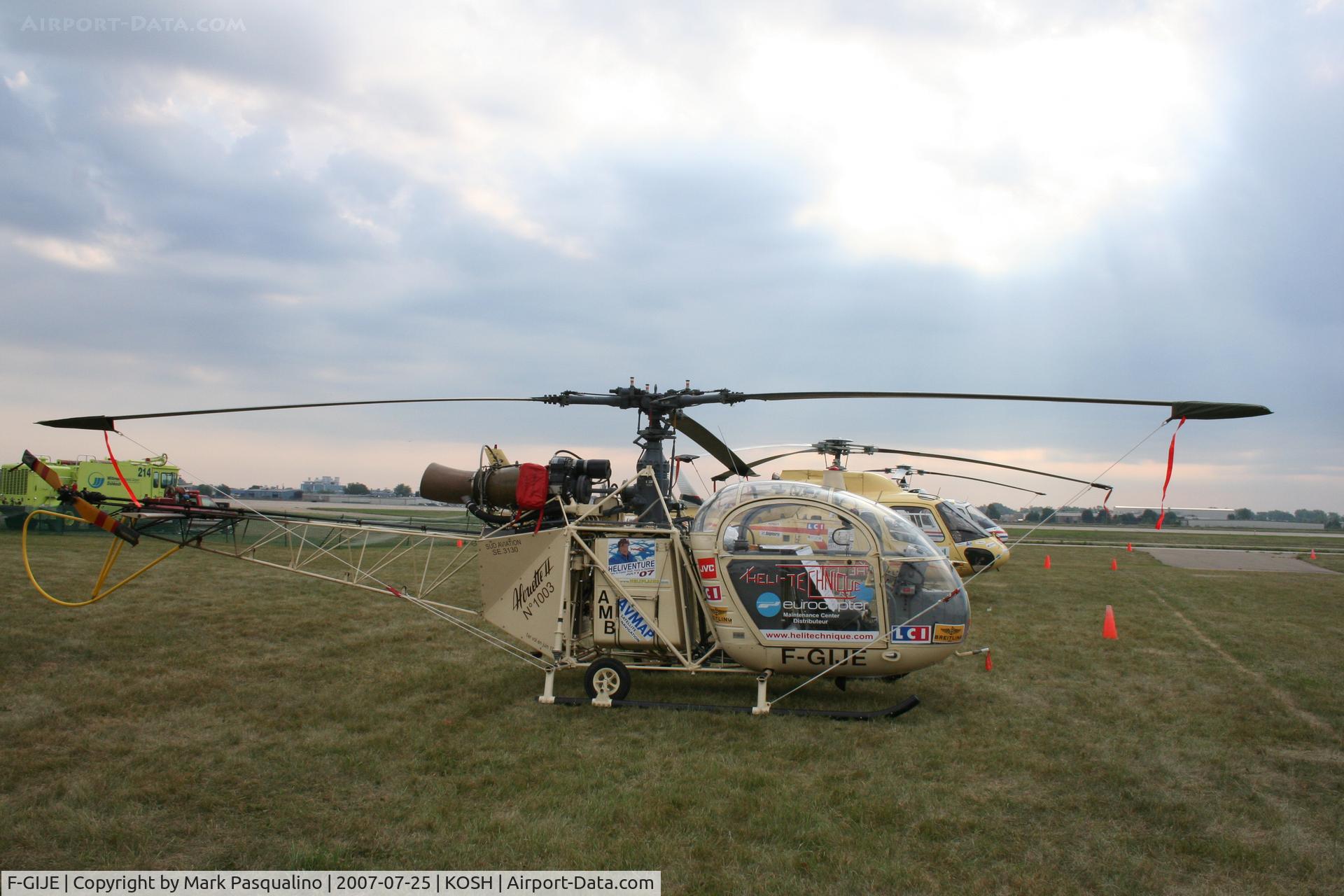 F-GIJE, 1956 Sud SE-313B Alouette II C/N 1003, Alouette II