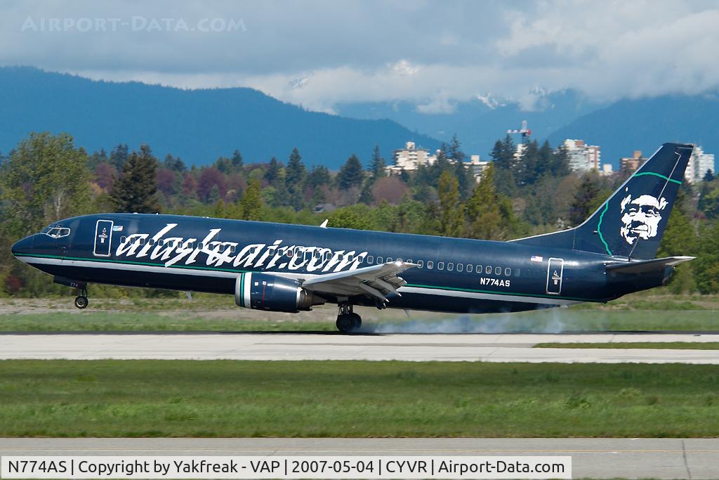 N774AS, 1993 Boeing 737-4Q8 C/N 25107, Alaska Airlines Boeing 737-400