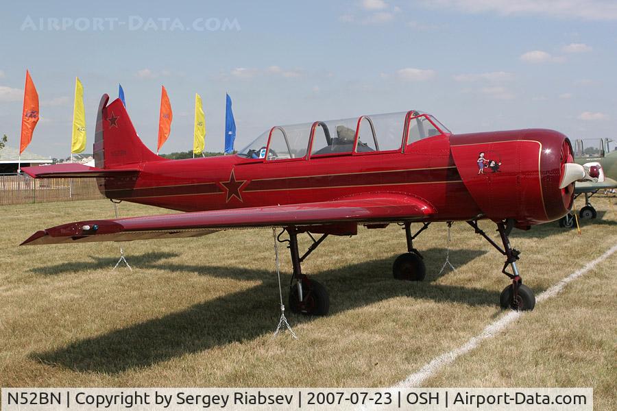 N52BN, 1993 Yakovlev Yak-52 C/N 9311705, EAA AirVenture 2007