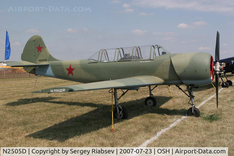 N2505D, 1986 Yakovlev Yak-52 C/N 866610, EAA AirVenture 2007