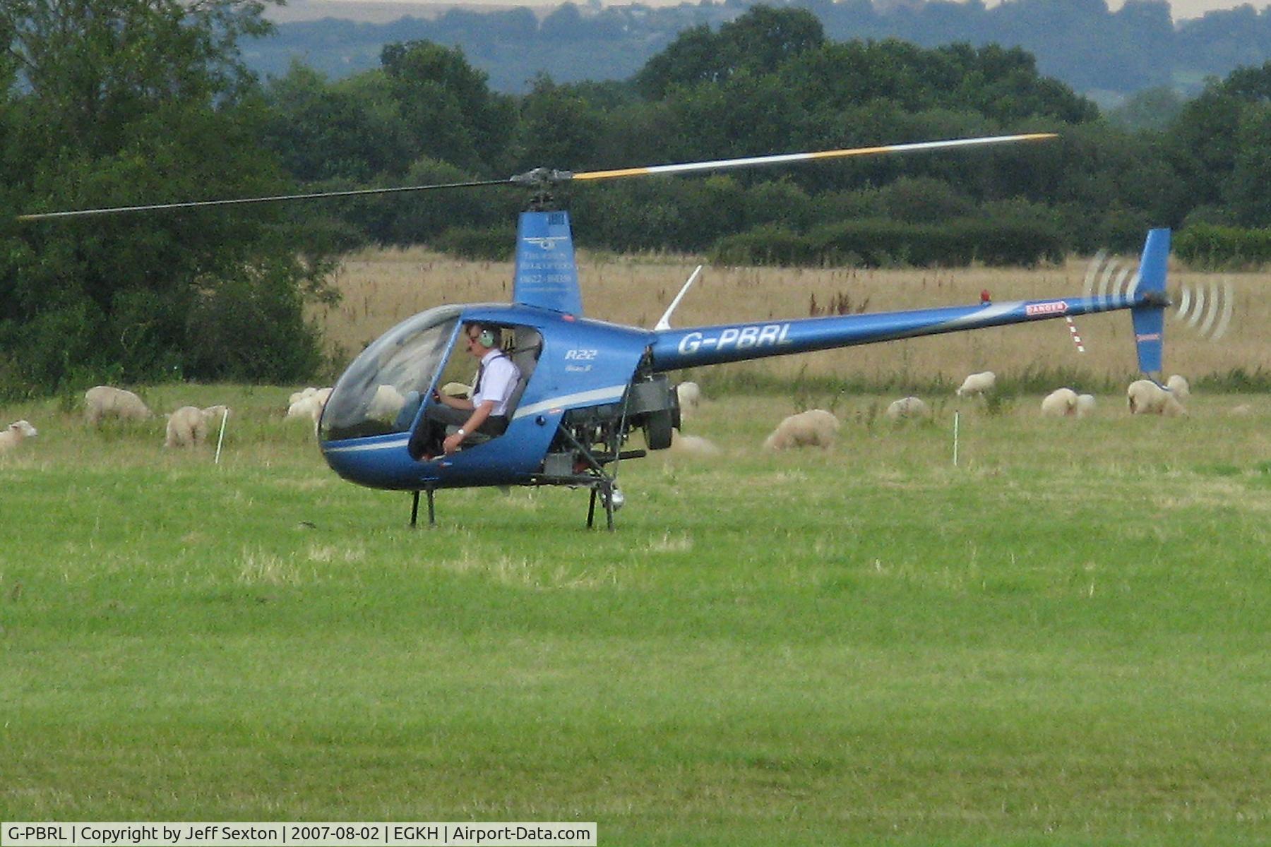 G-PBRL, 2006 Robinson R22 Beta II C/N 4053, Landing at Lashenden/Headcorn UK