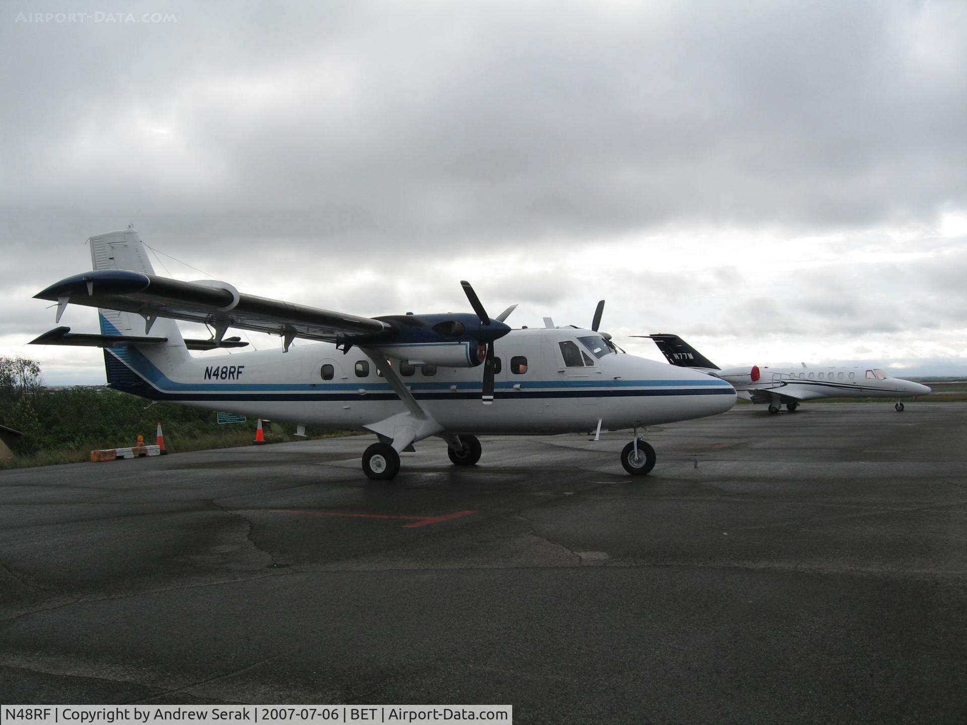 N48RF, 1981 De Havilland Canada DHC-6-310 Twin Otter C/N 740, NOAA 48 sitting on the Alaska DOT ramp in Bethel, supporting National Geodetic Surveyors in Alaska