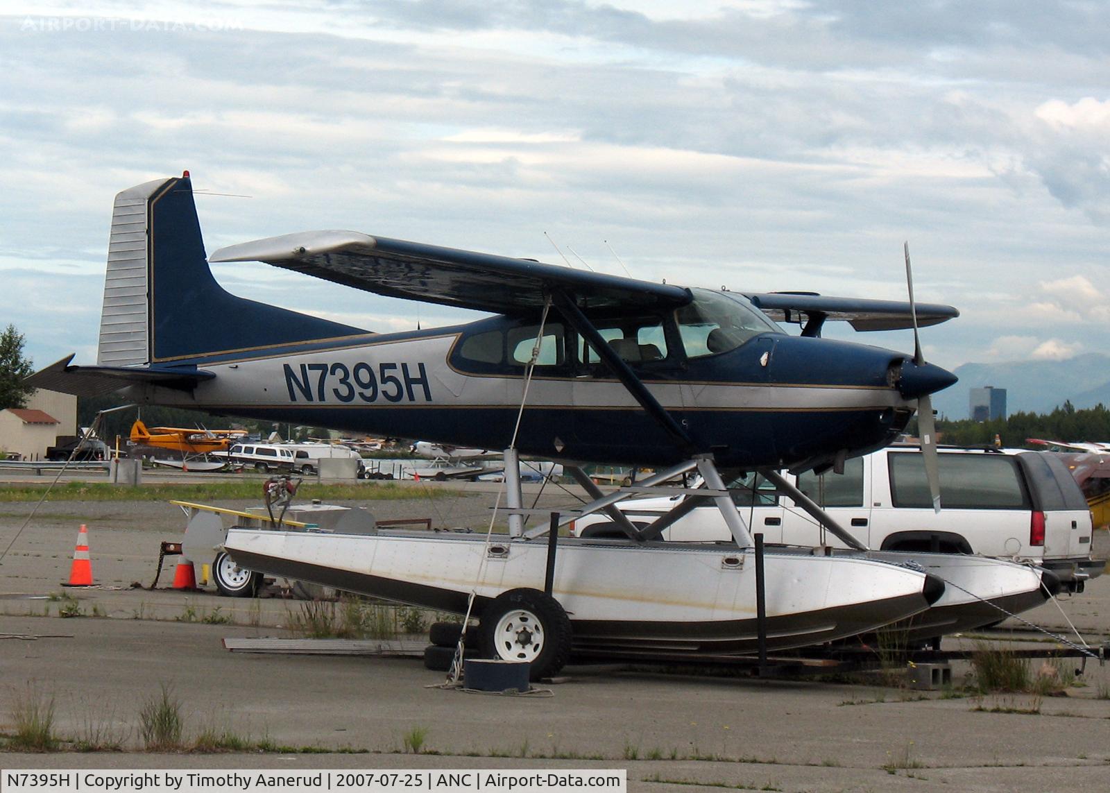 N7395H, 1977 Cessna A185F Skywagon 185 C/N 18503388, General Aviation Parking area at Anchorage International