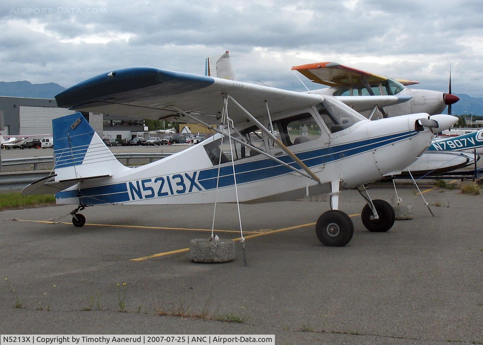 N5213X, 1969 Champion 7GCBC C/N 177, General Aviation Parking area at Anchorage International