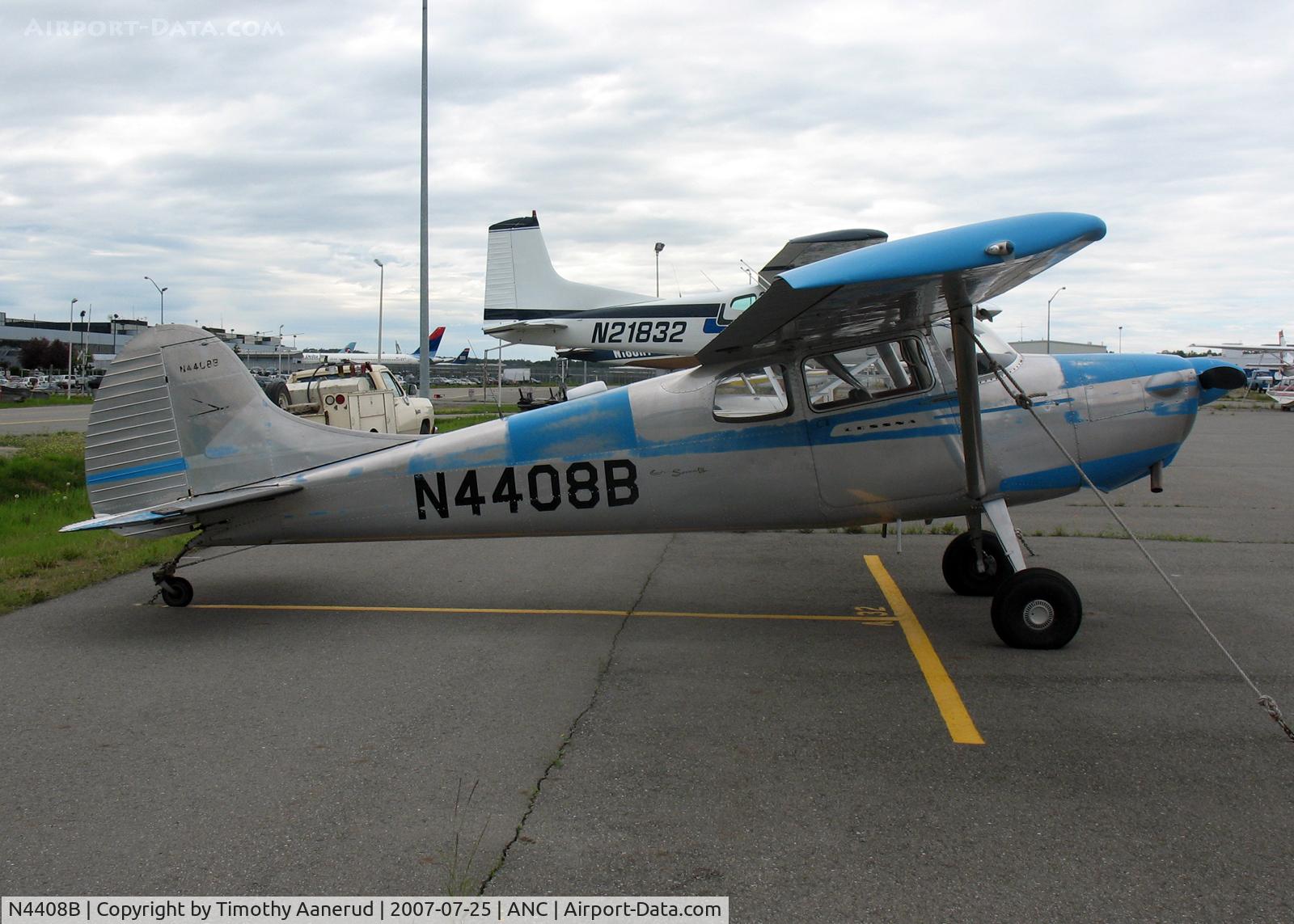 N4408B, 1955 Cessna 170B C/N 26752, General Aviation Parking area at Anchorage International