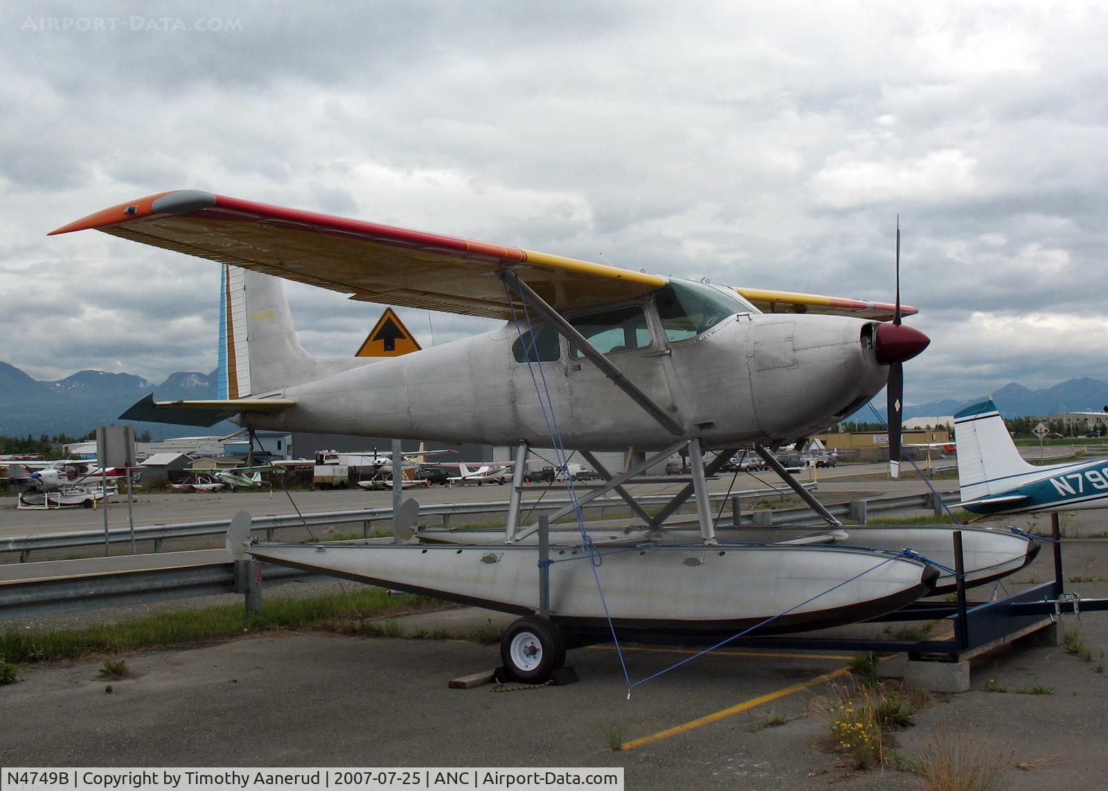 N4749B, 1955 Cessna 180 C/N 31647, General Aviation Parking area at Anchorage International