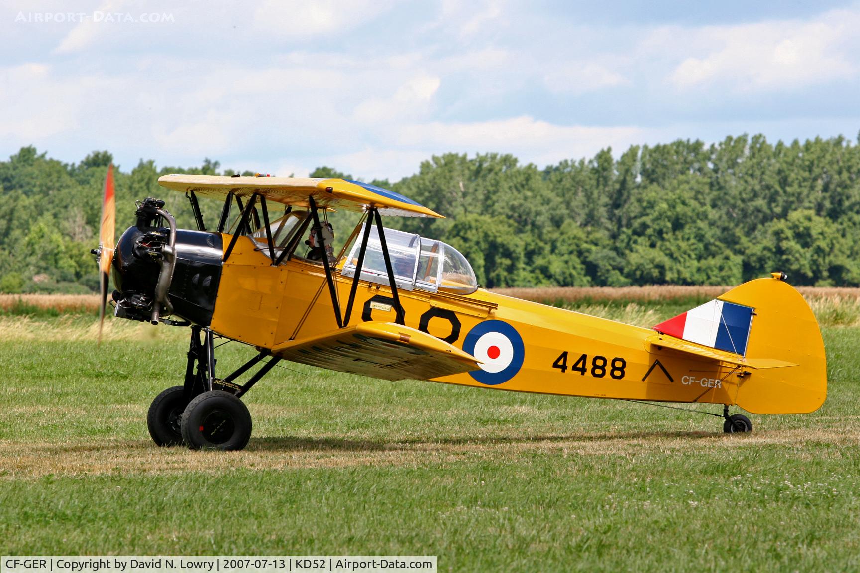CF-GER, 1940 Fleet 16B Finch II C/N 399, CF-GER at KD52.