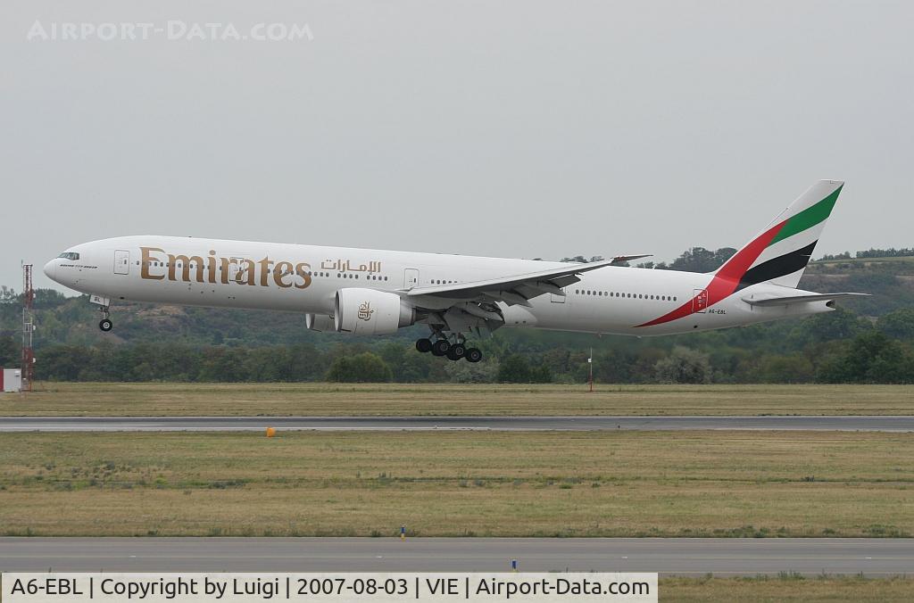 A6-EBL, 2006 Boeing 777-31H/ER C/N 32709, Emirates 777-300ER