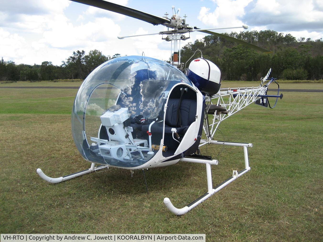VH-RTO, 1971 Bell 47G-5A C/N 25052, ex ZK-HUN from New Zealand. Soon to return
