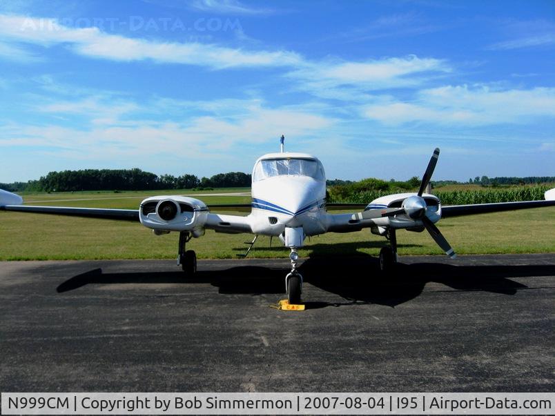 N999CM, 1970 Cessna 310Q C/N 310Q0094, On the ramp at Hardin Co., waiting on the prop shop.