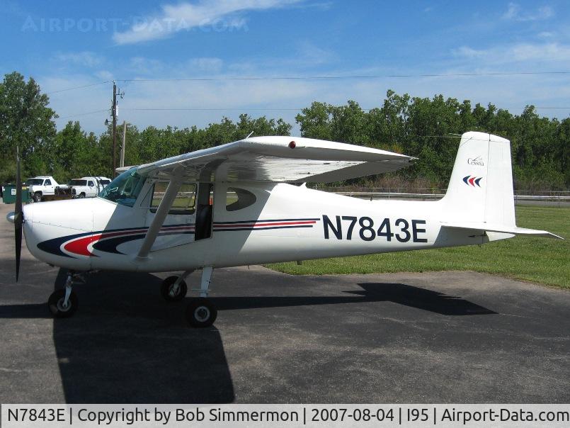 N7843E, 1959 Cessna 150 C/N 17643, Nice straight-tail on the ramp at Hardin Co.