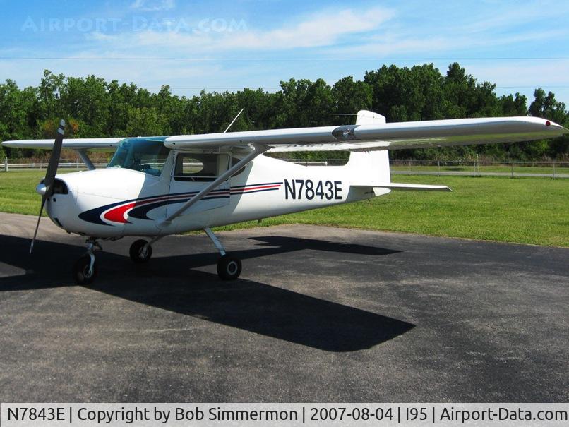 N7843E, 1959 Cessna 150 C/N 17643, Nice straight-tail on the ramp at Hardin Co.