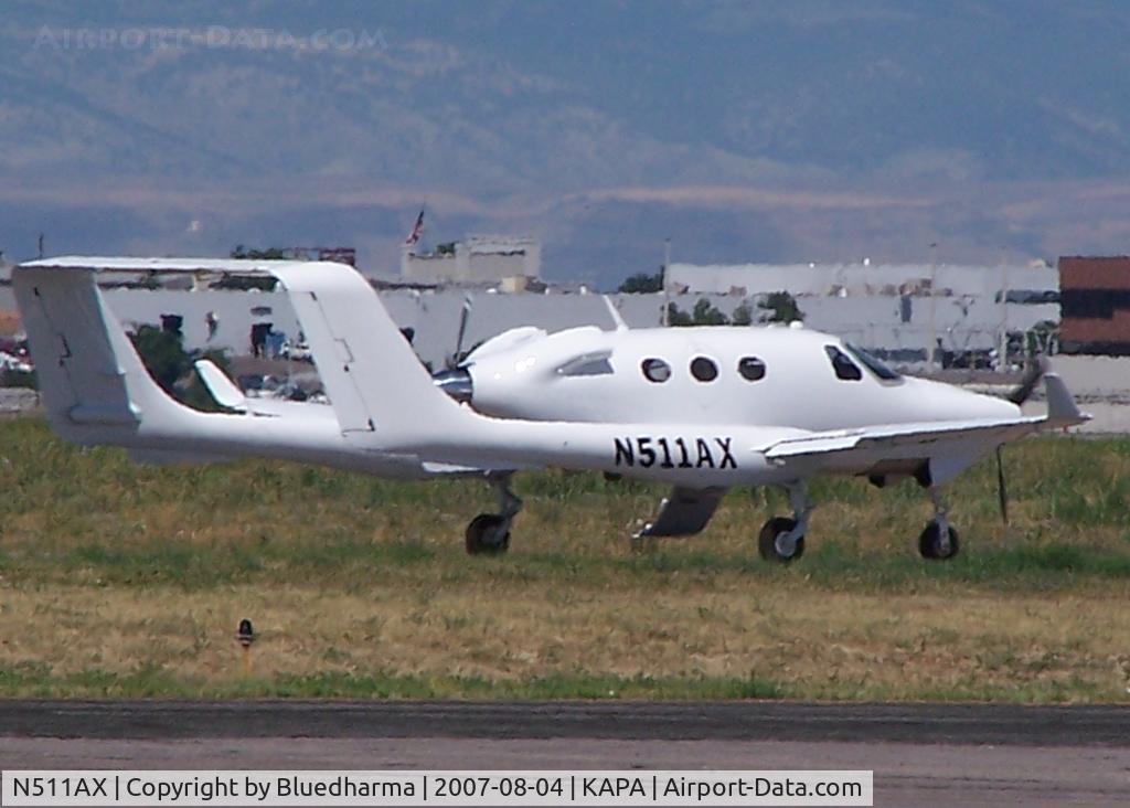 N511AX, 2007 Adam Aircraft A500 C/N 0011, Taxi in.