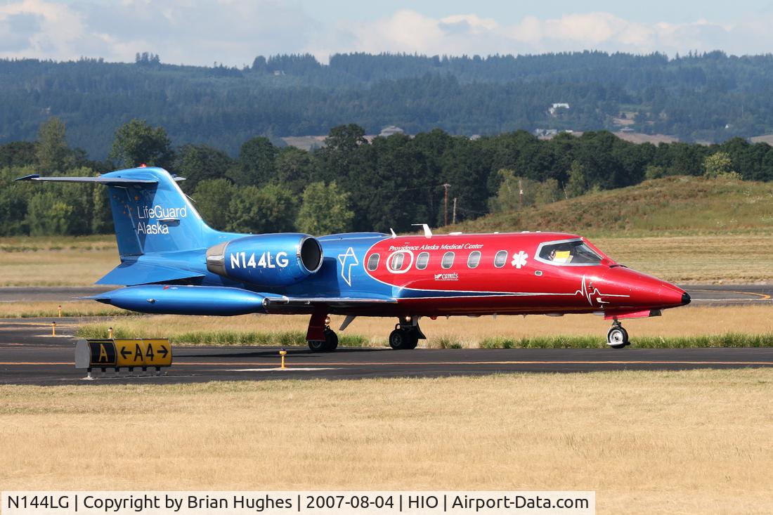 N144LG, 1983 Gates Learjet 35A C/N 500, One of Aero Air's Learjets returning to Alaska from Oregon