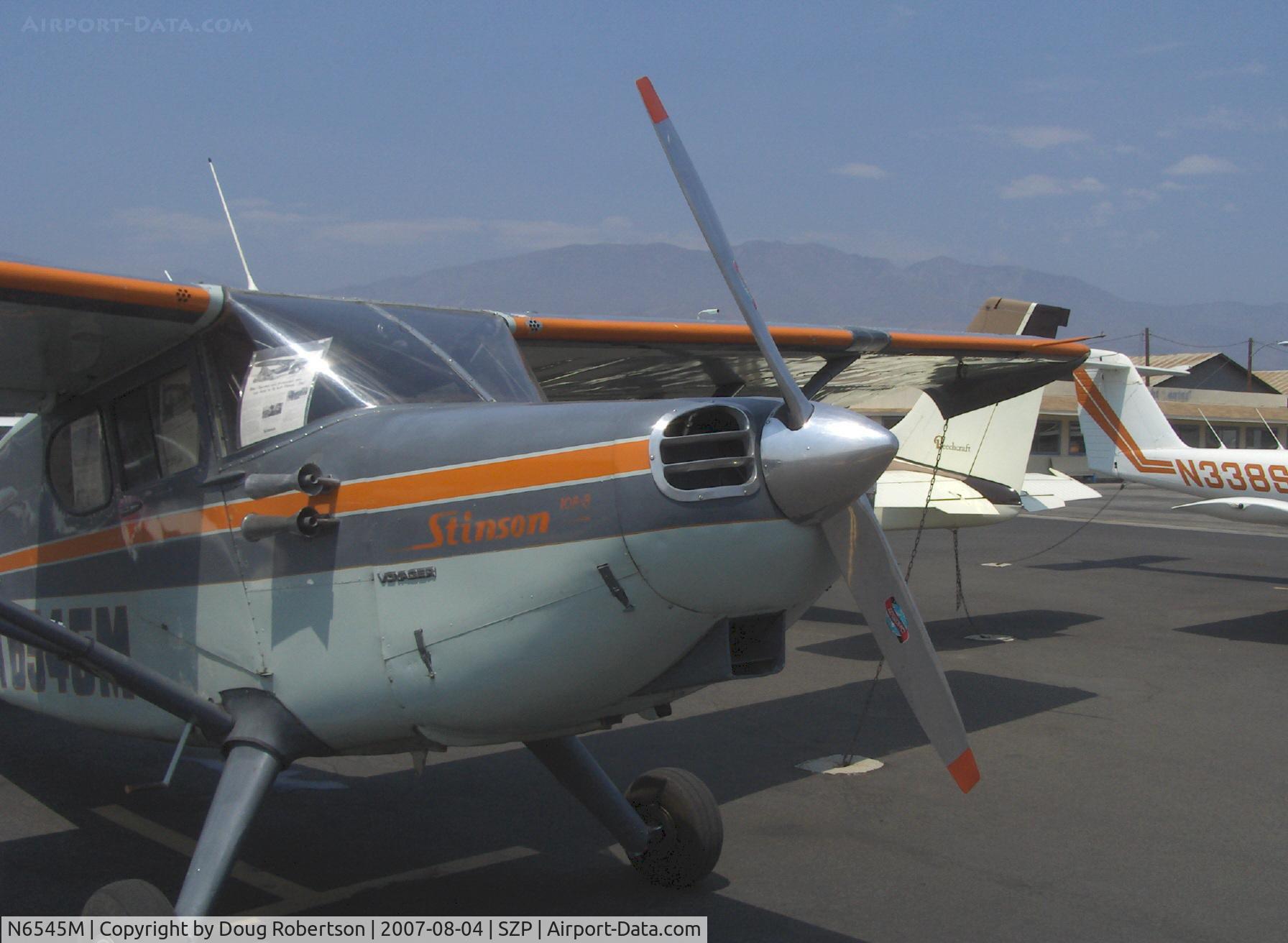 N6545M, 1948 Stinson 108-3 Voyager C/N 108-4545, 1948 Stinson 108-3 VOYAGER, Franklin 6A165 165 Hp