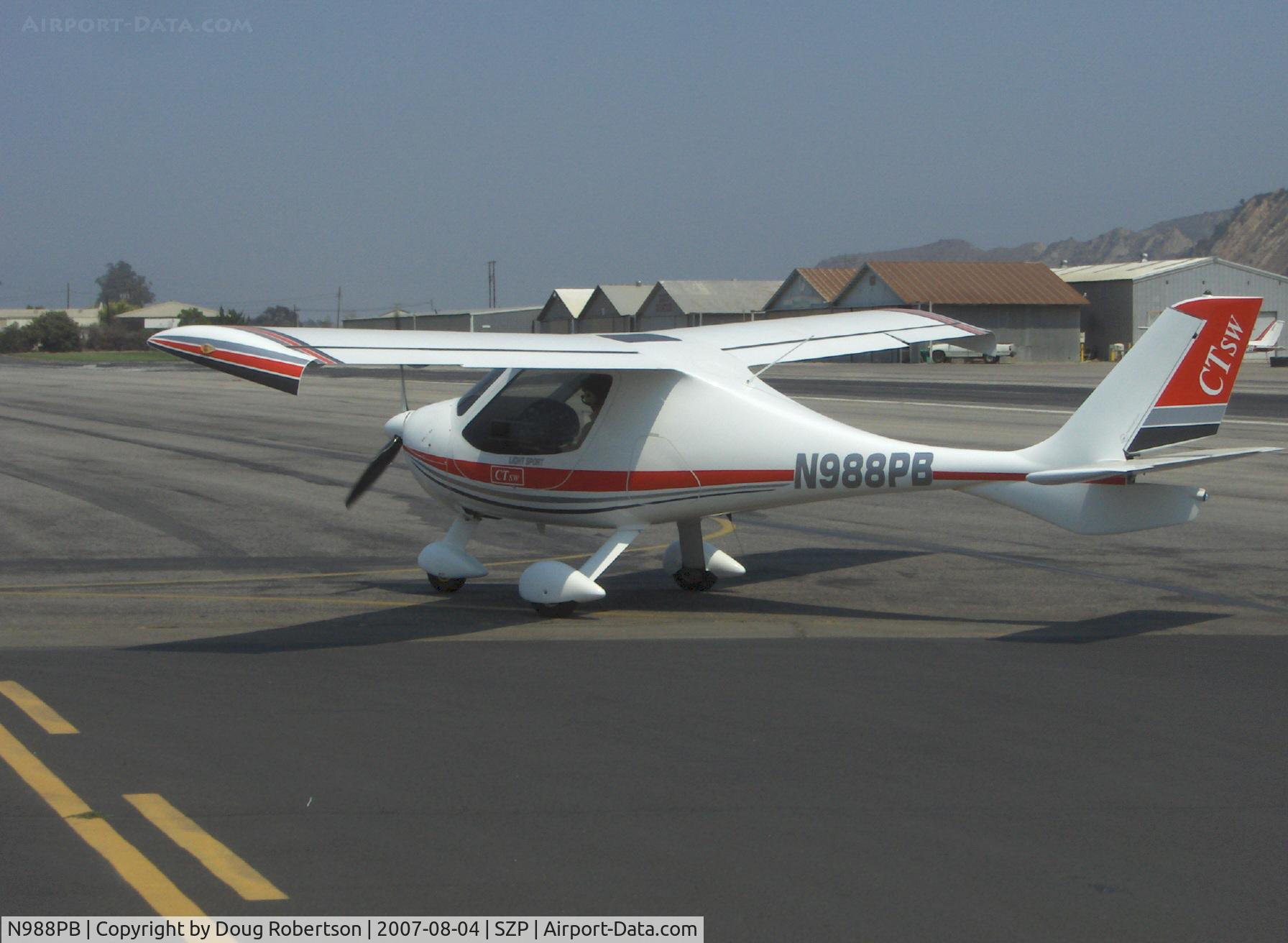 N988PB, 2005 Flight Design CTSW C/N 05-03-03, 2005 Flight Design CTSW, Rotax 912 100 Hp, taxi