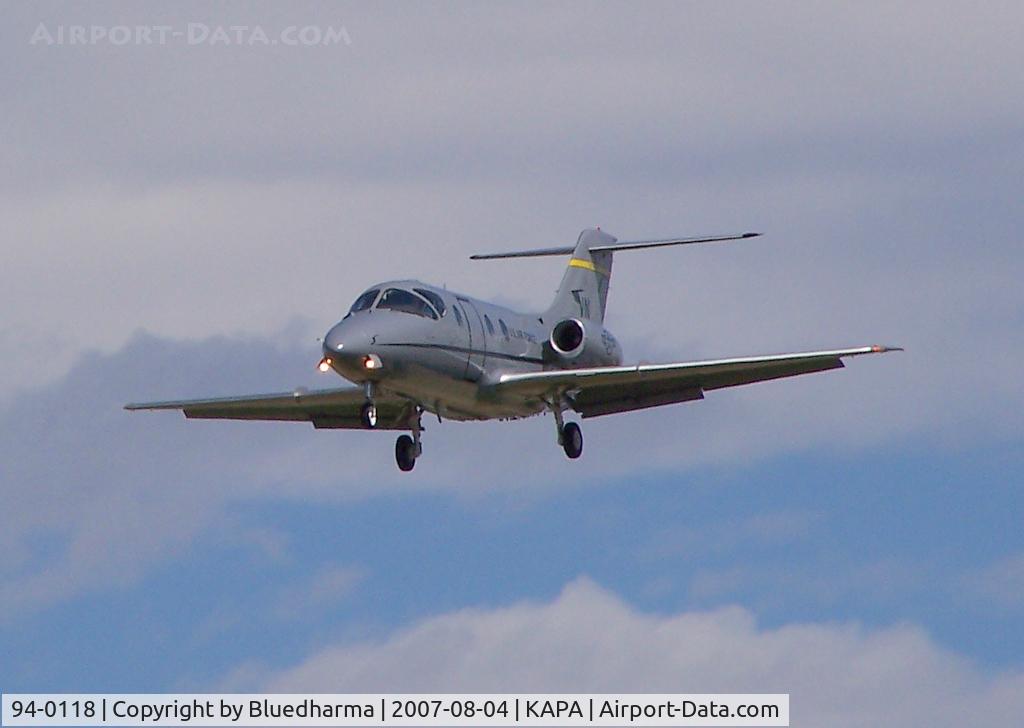 94-0118, 1994 Raytheon T-1A Jayhawk C/N TT-118, Air Force Beechjet on Approach 17L
