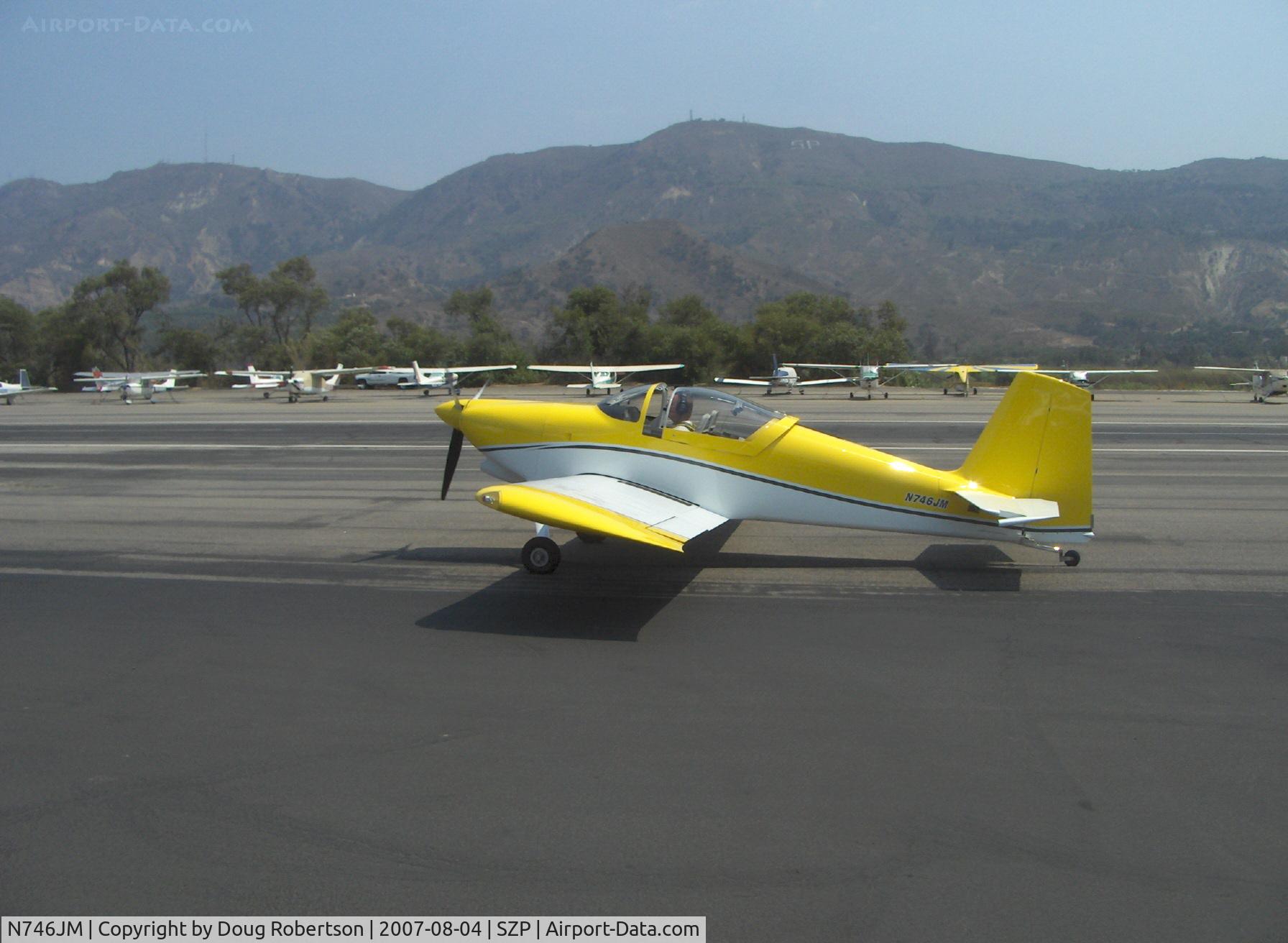 N746JM, 2007 Vans RV-7 C/N 71695, 2007 Malherbe/Malherbe VAN's RV-7, taxi back