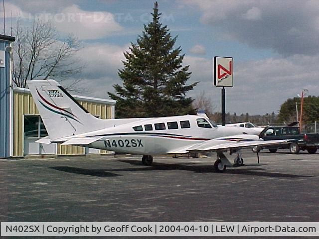 N402SX, Cessna 402C C/N 402C0606, N402SX is one of a small fleet of Cessna 402s operated by Twin Cities out of Lewiston/Auburn Airport in Maine