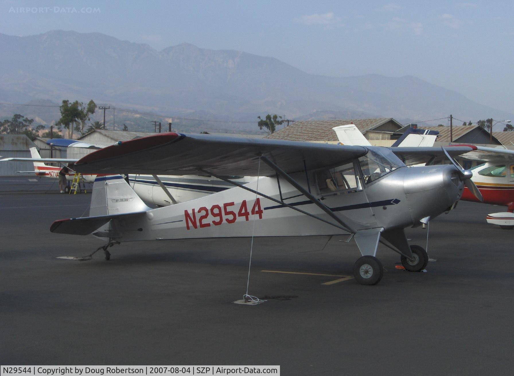 N29544, 1940 Taylorcraft BL-65 (L-2F) C/N 2387, 1940 Taylorcraft BL-65, Continental A&C-65 65 Hp engine change from original Lycoming