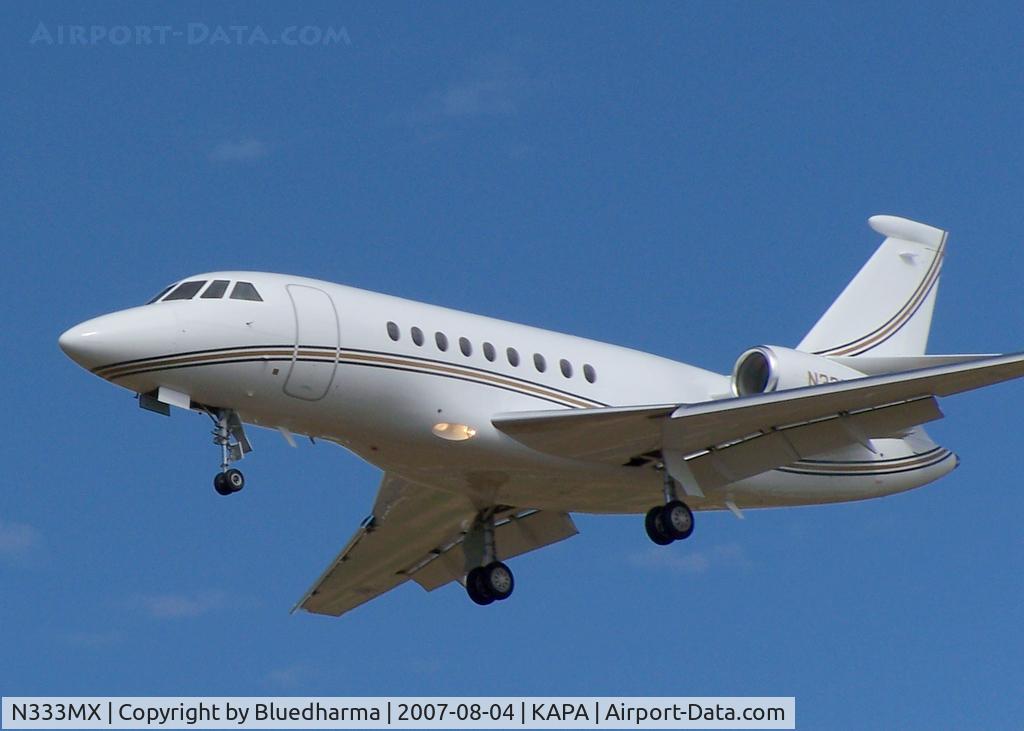 N333MX, 2007 Dassault Falcon 2000EX C/N 120, Landing on 17L