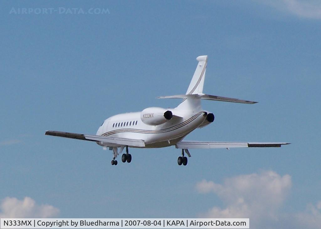 N333MX, 2007 Dassault Falcon 2000EX C/N 120, Landing on 17L