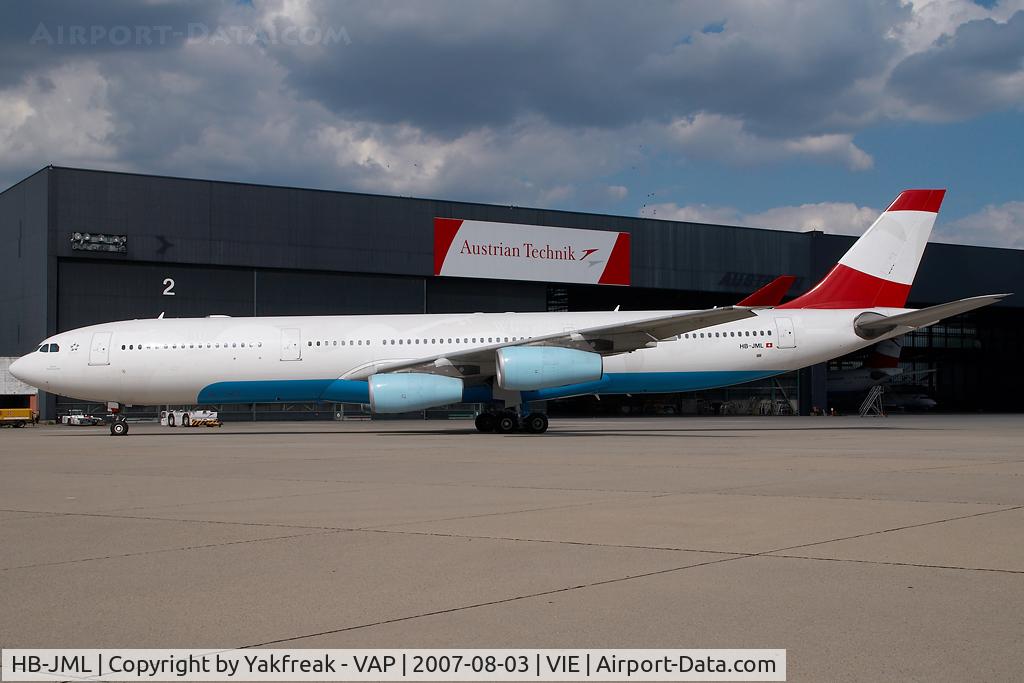 HB-JML, 1999 Airbus A340-313 C/N 263, ex Austrian Airlines Airbus 340-300 OE-LAL