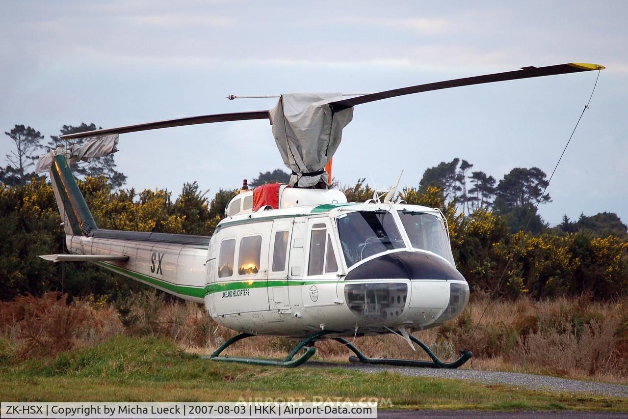 ZK-HSX, Bell UH-1H Iroquois C/N 10320, The evening sun is reflecting on Lakeland Helicopters' Bell UH-1H