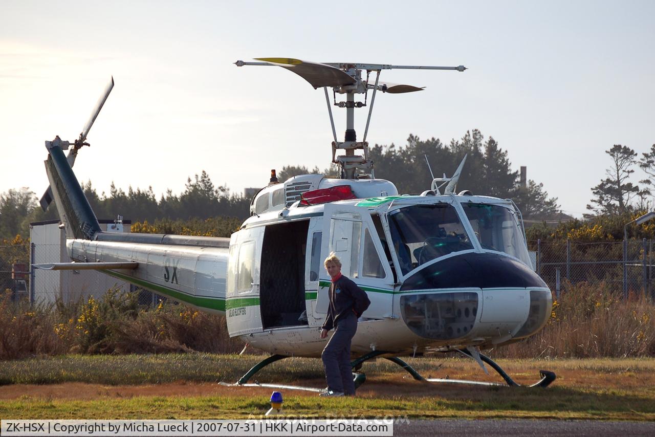 ZK-HSX, Bell UH-1H Iroquois C/N 10320, Just arrived in Hokitika