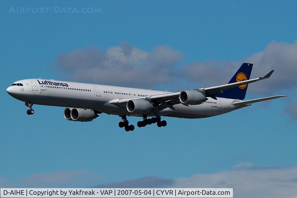 D-AIHE, 2003 Airbus A340-642 C/N 540, Lufthansa Airbus 340-600