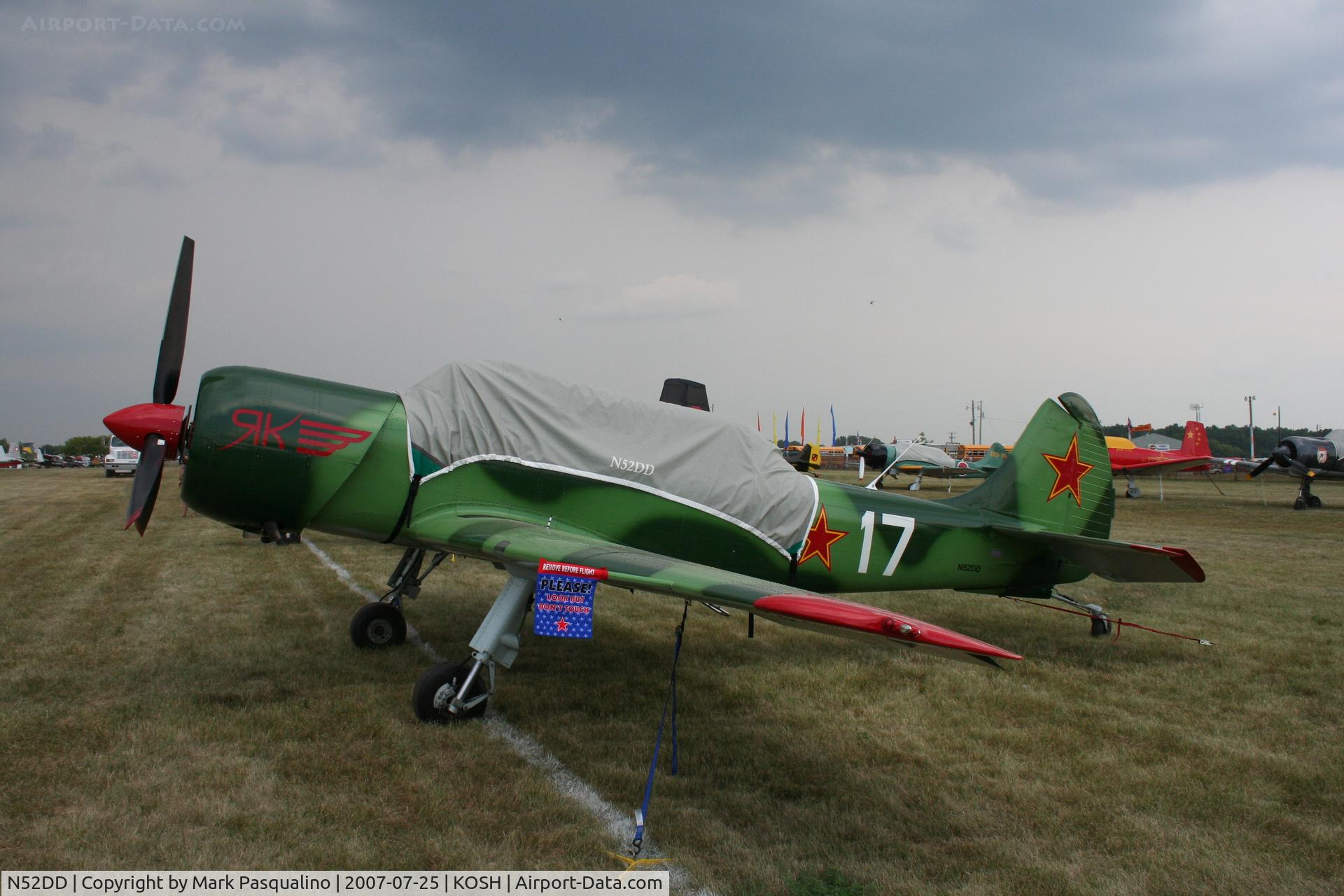 N52DD, 2002 Yakovlev (Aerostar) Yak-52TW C/N 0212404, YAK-52TW