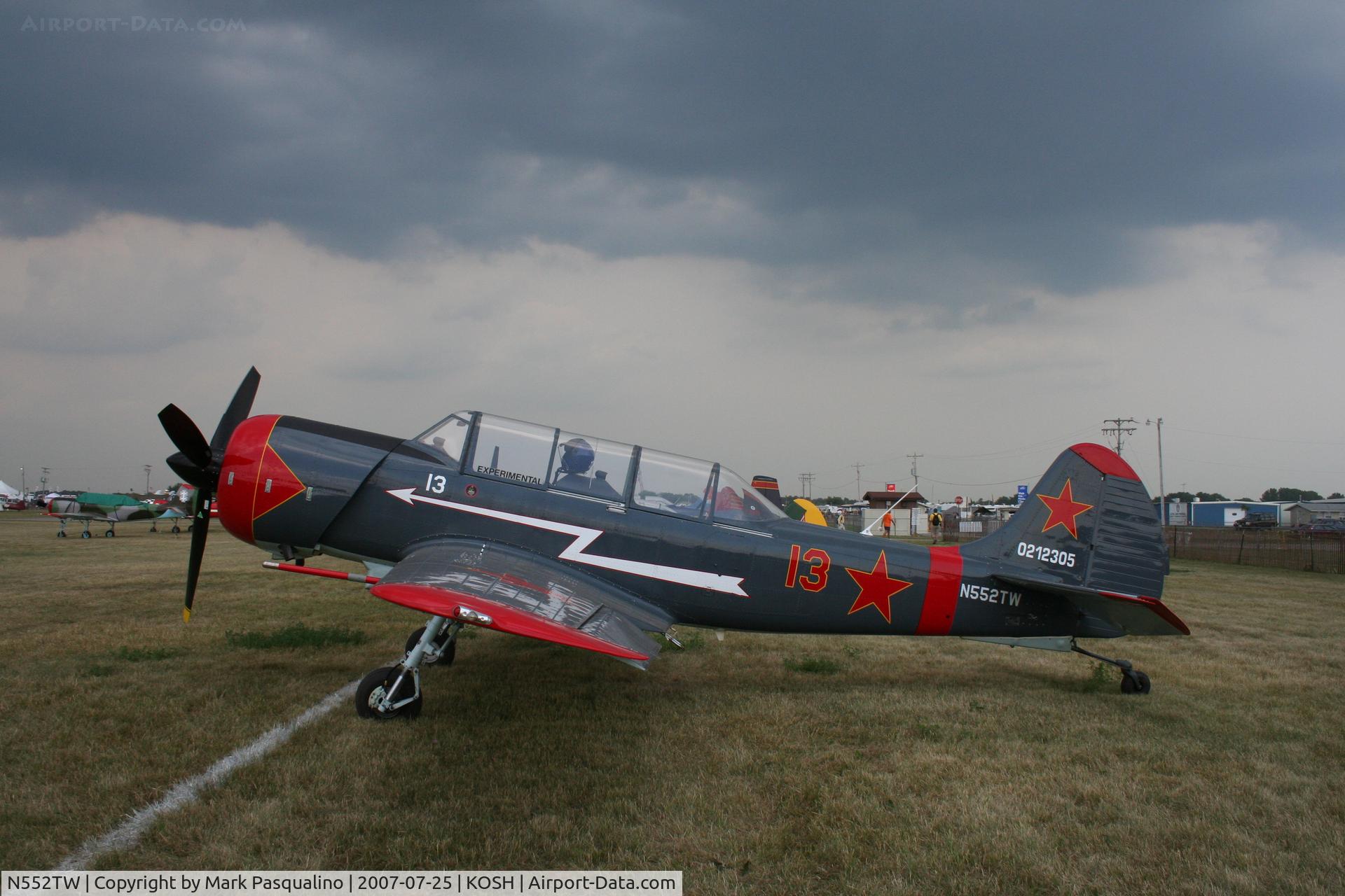 N552TW, 2002 Yakovlev (Aerostar) Yak-52TW C/N 0212305, YAK-52TW