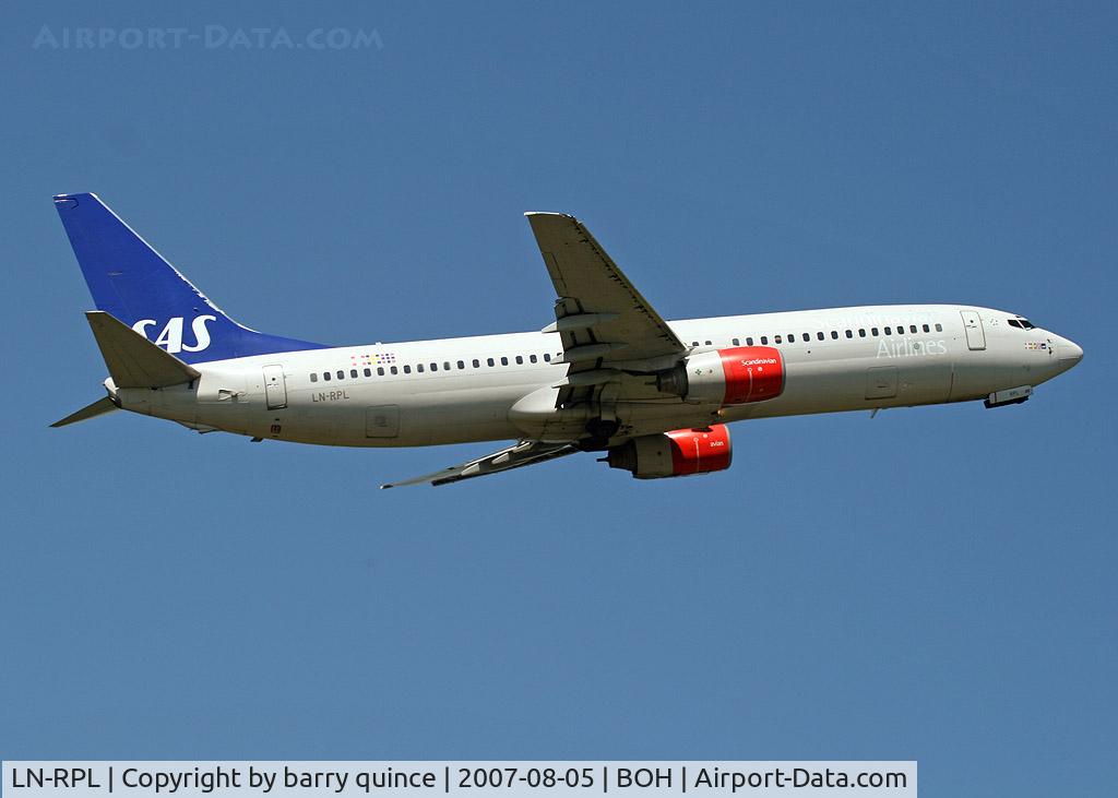 LN-RPL, 2000 Boeing 737-883 C/N 30469, Return flight to Oslo