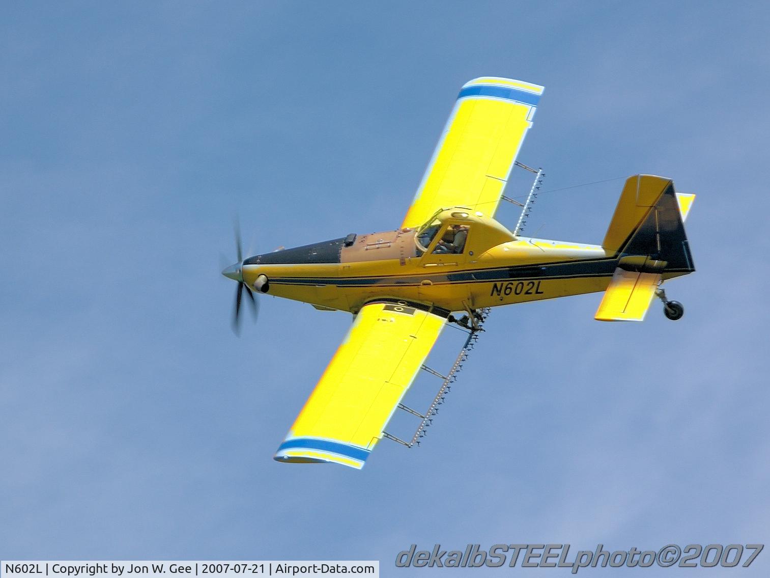N602L, 1999 Air Tractor Inc AT-602 C/N 602-0526, In flight, Dekalb County, Illinois