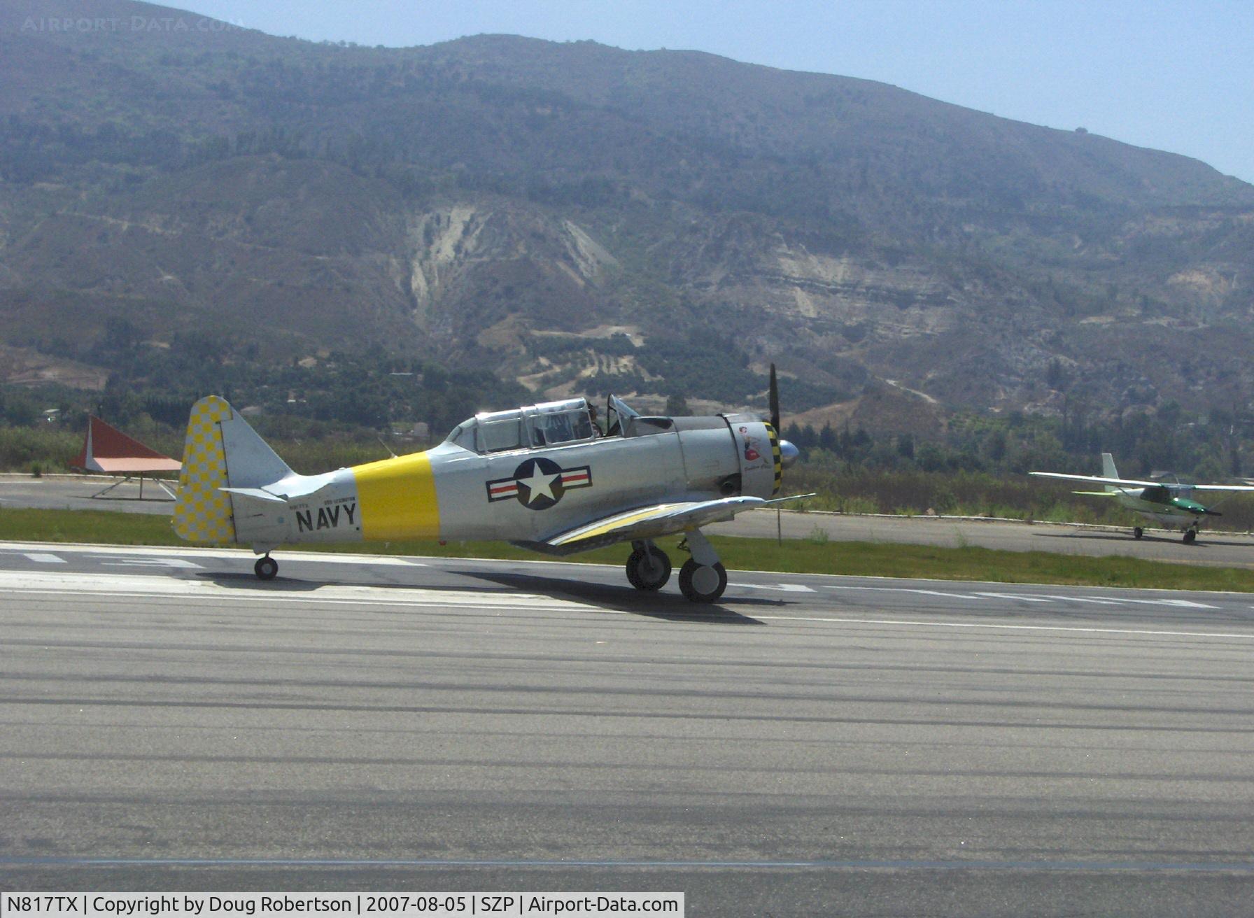 N817TX, 1942 North American AT-6D Texan C/N 88-18022 (42-86241), 1942 North American AT-6D TEXAN 'Problem Child', P&W R-1340 600 Hp, landing roll Rwy 22