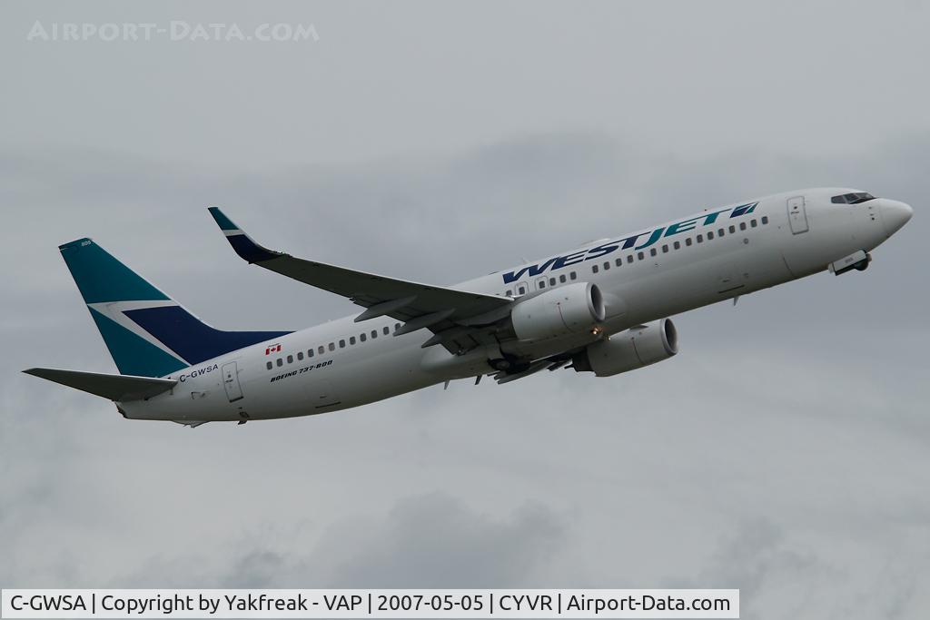 C-GWSA, 2005 Boeing 737-8CT C/N 34153, Westjet Boeing 737-800