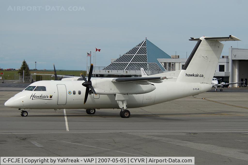 C-FCJE, 1989 De Havilland Canada DHC-8-102 Dash 8 C/N 165, Hawkair Dash 8-100