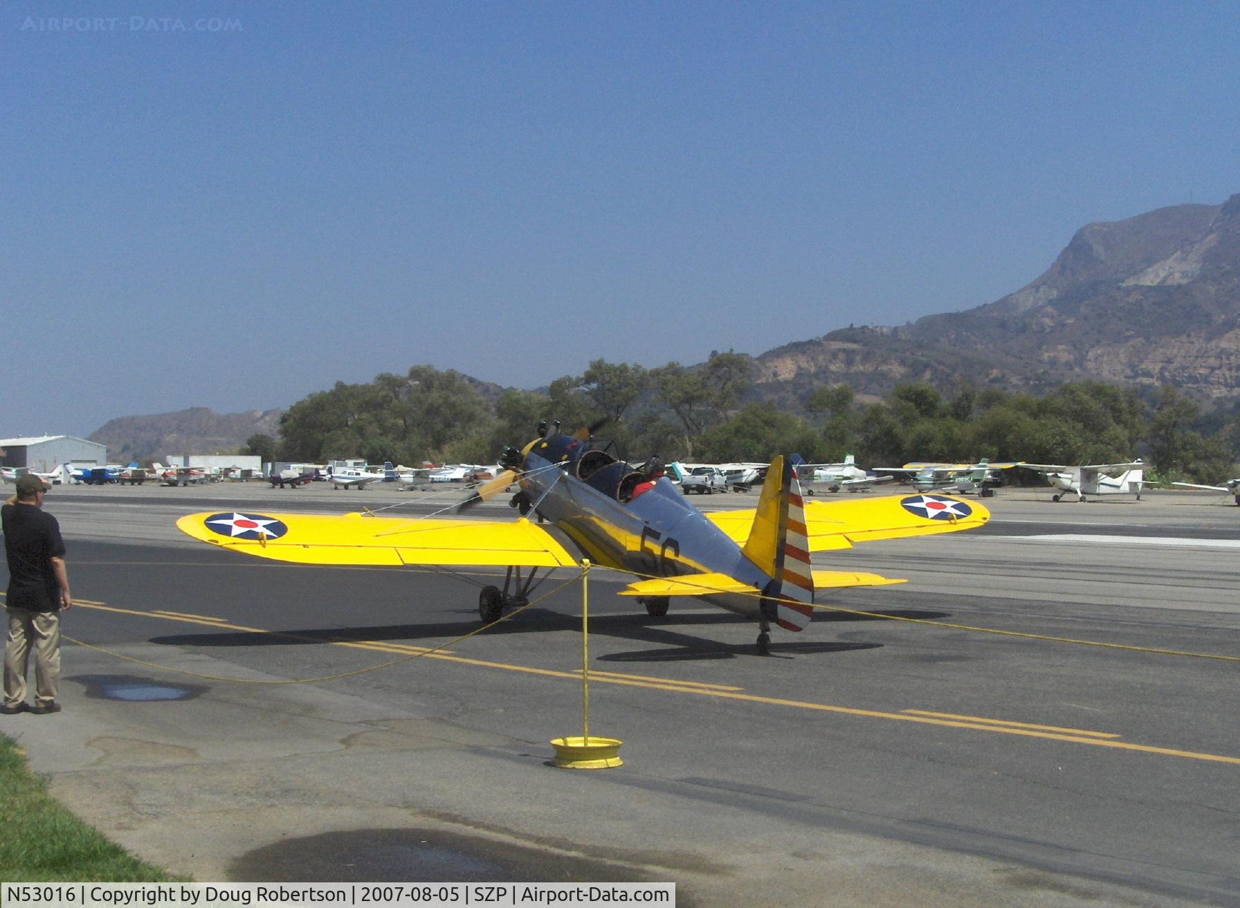 N53016, Thrush Aircraft Inc S2R-G10 C/N G10-169, 1942 Ryan ST3KR as PT-22, Kinner R5-540-1 160 Hp, taxi to Rwy 22