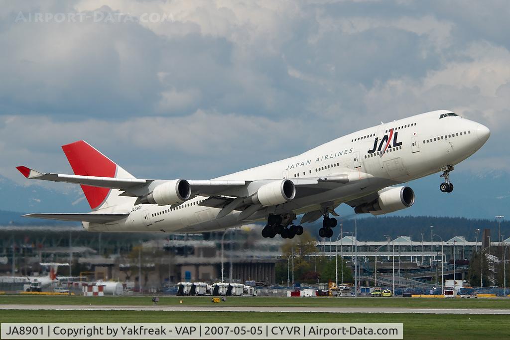 JA8901, 1992 Boeing 747-446 C/N 26343, Japan Airlines Boeing 747-400